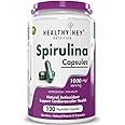 HealthyHey Nutrition Spirulina 120 Veg capsules.