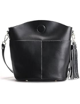 Tibes klein einfache Art und Weise Damen Umhängetasche Crossbody Beutel Troddeltasche