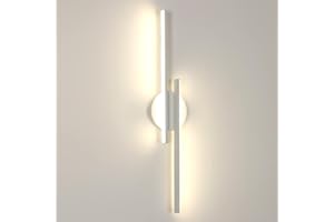 Riserva Applique da Parete Interno LED, 24W Lampada da Parete LED Moderna, 4500K Bianco Neutro, Lineare Lampada a Muro Bianco Alluminio per Camera da Letto, Soggiorno, Corridoio, Sala da Pranzo, 60cm