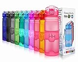 FILTRO PERFECTO EN LA PARTE SUPERIOR: Prevenga el hielo directamente en su boca, haga que se encoja, adecuado para remojar la fruta, puede agregar limón, arándanos, frambuesas, sandía, jengibre, pomelo, melón, pepino, fresa o menta, etc. Nuestra botella de agua los deportes son adecuados para bebidas frías y calientes [-10℃-96℃]. Diseñado para personas de cualquier edad.