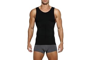 Casey Kevin Compression Shirts for Men Slimming Shirt Body Shaper Gynecomastia Base Layer Undershirts