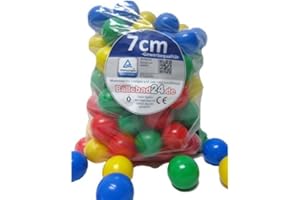 koenig-tom Bällebad24-100 Bällebad Bälle 7cm Ø, Tüv geprüft und Zertifiziert 2019, in der Kindergarten & Gewerbequalität Babybälle Plastikbälle ohne gefähliche Weichmacher