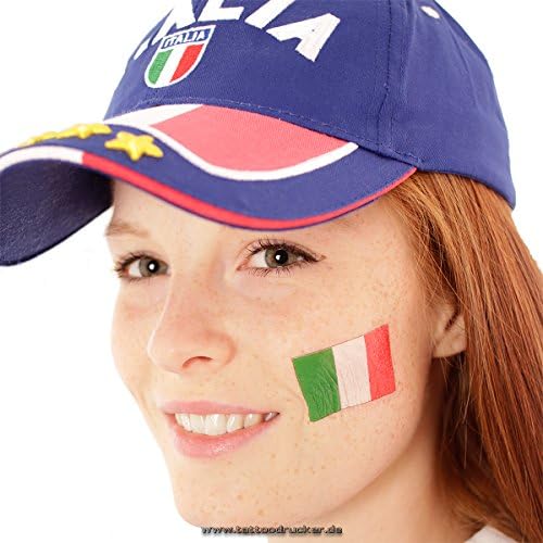 5 x Italy Flag Tattoo - Fan Set European Championship - Temporary Body Tattoo (5)