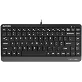 A4 Tech FK11 Q T&uuml;rk&ccedil;e Usb Fn-Multimedya Mini Siyah/Gri Klavye