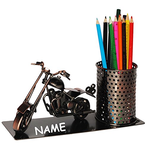 Flaschenhalter / Flaschenständer – “ Motorrad / Shopper “ – aus Metall – ideal für Piccolo Wein, Sekt, Bier u.v.m. – Motorradfahrer – Führerschein – Weinflaschenhalter / Metallständer – Weine Flasche Wein Deko Figur – Weinhalter als Skulptur / Schraubenfigur Schraubenmännchen – Flaschen Bierhalter – Bierständer - 3