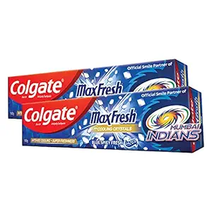 Colgate MaxFresh Blue Spicy Fresh Gel Oral Care Toothpaste, 160g, Mumbai Indians Special Edition Pack (Pack of 2)