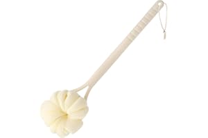 APOMOONS Brosse Dos Douche avec Manche Long, 2 en 1 Brosse Corps, Fleur de Douche et Brossage a Sec, Brosse Corps a Sec, Brosse pour le Dos Douche