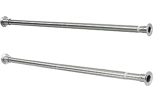 LAIDER HEROS Asta Appendiabiti Estensibile, 38-137cm Barra Appendiabiti in Acciaio Inossidabile Regolabile per Armadio Guardaroba per Camera da Letto/2Pezzi