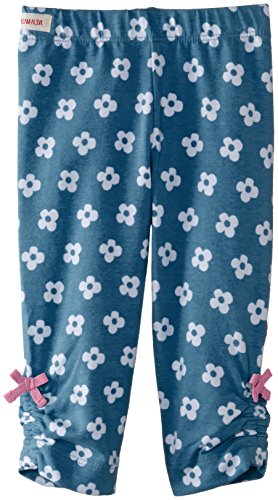 Hatley Baby Girls Infant Ruched Flowers Leggings, Blue, 3-6 Months