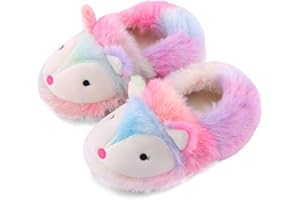 LACOFIA Lacoifa Chausson de Chouette pour Enfant garçon ou Fille Pantoufles Animaux en Tricot d'hiver antidérapants