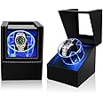 ZOTIN Automatic Watch Winder with LED Light Soft Flexible Watch Pillow AC Adapter Quiet Motor 5 Rotation Modes 1 Slot