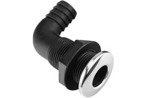 ASUDARO Tubo di scarico barca, Pompa di sentina scafo scarico per tubo raccordo di sentina in plastica nylon con tubo aeratore per pompa di sentina in acciaio inossidabile raccordi di scarico per Boat Yacht