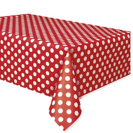 Preisvergleich Produktbild Ruby Red Dots Tischdecke