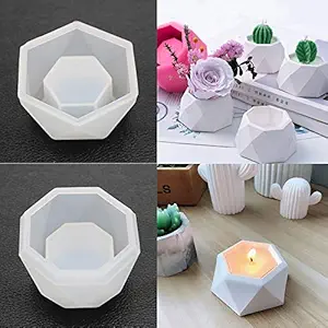 Silicone Plant Pot Molds Form Arts Craft Polygonal Casting Moulds DIY Succulent Flowerpot Clay Mold 3 Styles Concrete Mould