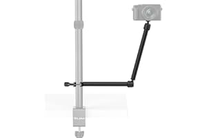 PICTRON VIJIM LS04 Deux Bras Magiques avec Super Pince, 18-28mm Réglable, Bras à Rotule 360ﾟ pour Trépied de Table, Appareil Photo, Lampe Vidéo LED, Moniteur, Tout Métal, Capacité de Charge jusqu'à 1kg