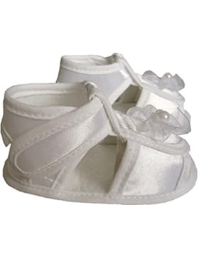 Taufschuhe Baby Schuhe Mädchen Sandalen Taufe Lauflernschuhe Weiß Satin Größe