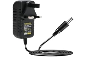 NGUIT 9V Guitar Pedal Power Supply Plug 5.5x2.1mm Negative DC 1A Adapter Compatible with BOSS ME-80/ME-25/PSA-120S/DS-1/RC-1/RC-3/RC-5/GT-1/DD-3/DD-7/FRV-1 for Effects Pedals Piano Keyboards Label Makers