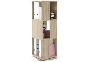 FMD furniture 291-001E Étagère pivotante en Panneaux de Particules mélaminés Imitation chêne 34 x 108 x 34 cm