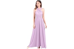 IBTOM CASTLE Womens Sexy Convertible Multi Way Wrap Transformer Solid Cocktail Off Shoulder Wedding Bridesmaid Evening Long Maxi Dress Floor Length Bandage Pageant Prom Ball Gowns