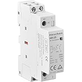 Heschen Haushalts-Wechselstromschütz, HS1-25, 2-polig, 1NO, 1NC, AC 220 V/240 V, Spulenspannung, 35mm DIN-Schienenhalterung (