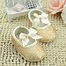 Koly Newborn Baby Anti-slip Soft Bottom Prewalker Shoes Glitter Party First Walking Shoes