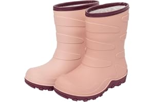 FUNCOO PLUS Mädchen Jungen Winter Warm Fleece gefüttert Gummistiefel Kinder Regen Schneestiefel Gummistiefel 27-38