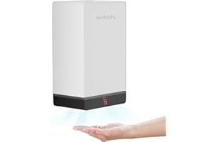 Modundry Secador de Manos Electrónico 7 Segundos para secar, Automático Secamanos de Alta Velocidad para Baño, Comercial y Aseo, ABS, Blanco