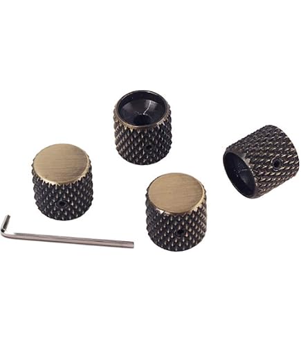 Silberne Gitarrenknöpfe Aus Metall – Gewölbte Regler Für E-Gitarren & Bässe, Inklusive Inbusschlüssel