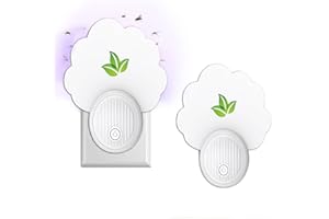 LEMENG Lámpara antimosquitos eléctrica, para casa, jardín, interior, exterior, cocina, salón, insectos, mosquitos, mosca, polillas, lámpara antimosquitos eléctrica, no tóxica y segura (paquete de 2)