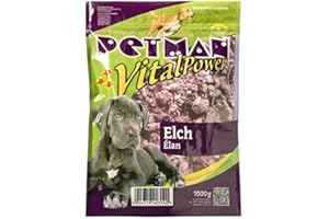 petman Vital Power Elch, 6 x 1000g-Beutel, Tiefkühlfutter, gesunde, natürliche Ernährung für Hunde, Hundefutter, Barf, B.A.R.F.
