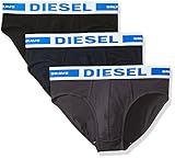 3 Stück Diesel Herren Umbr-ANDRETHREEPACK Fresh & Bright Briefs 3pack Unterhose, New Grey/Blue/Black, Large