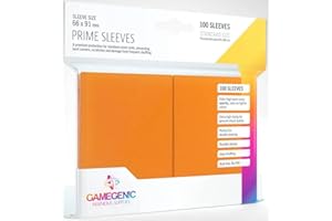 Gamegenic, GGS11023ML Prime SleevesCard Deck Holde, Orange, 100 Pack