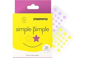 Simple Pimple Patches - Parches Granos Star Face - Acne Patch Hidrocoloide en Forma de Estrellas granos - Pegatinas para Granos - 36 Estrellitas para los granos