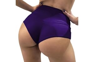 NHNKB Pole Dance Shorts Sexy Mujer Cintura Alta Color Sólido Delgado Cadera Pantalones Elásticos Glúteos Vientre Deportes Yoga Pantalones de Yoga Pantalones de Tiempo Libre 501 Pantalones Cortos Mujer