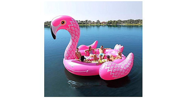 large pink flamingo float