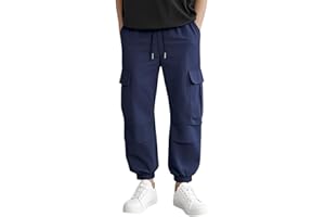 DivingBirds Cargohose Mädchen Jungen Cargo Hose mit Elastischem Bund Kinder Jogginghose für Streetwear 7-14 Jahre