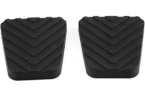 Keenso Almohadillas del pedal del embrague de freno, 1 par de almohadillas de goma para el pedal del embrague del freno de alta resistencia goma pedales viano