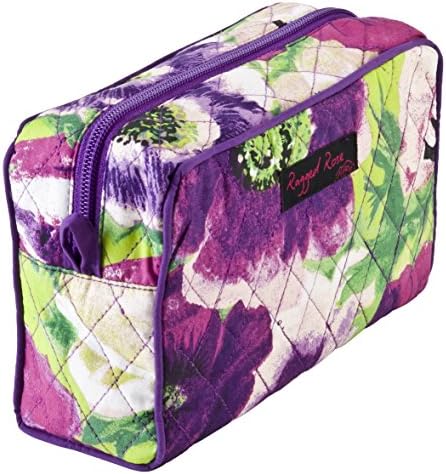 Ragged Rose Cotton Molly Floral Make up Bag, Purple
