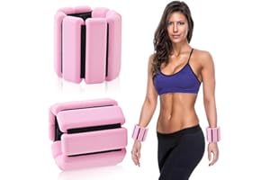 BNGXR 2 Pcs Pesas de Muñeca y Tobillo, Pesas Pierna Tobillos, Pulsera Pesos Ajustable, Portátiles Muñequera con Peso para Damas Hombres Aptitud Física, Correr, Caminar, Yoga, Pilates