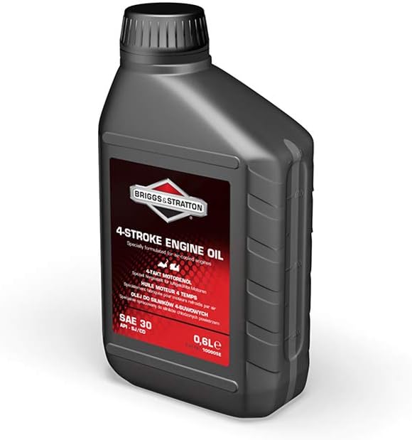 Briggs & Stratton 100005E 4-stroke lawn mower engine oil SAE30, 0.6 l,Black