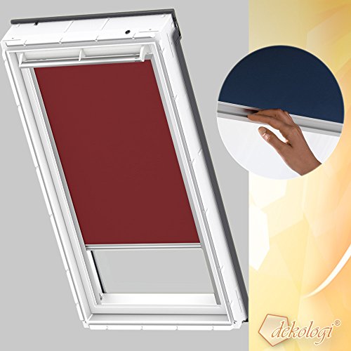 VELUX Verdunkelungsrollo für GGL, GHL, GTL, GPL, GGU, GHU, GTU, GPU / SK06 / in Farbe Premium 4560 / Uni Dunkelrot // DKL SK06 4560S
