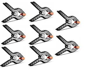 HALE 4.5 inch Photography Backdrop Clips Clamps, Heavy Duty Spring Clamp, Repairing Tool Screen, DIY Small Brackets Photo Studio, Backgrounds Woodworking Artwork (8 Clips)