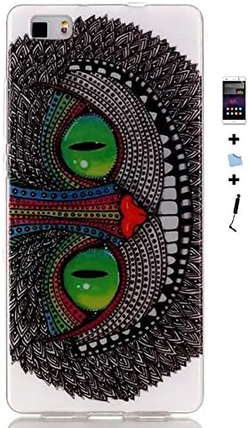 TIODIO® 4 in 1 Gel Silicone Phone Case Cover [Perfect-fit] for Huawei Ascend P8 Lite Strong and Flexible Protective Back Shell, Screen Protector Film and Stylus Pen included, C41