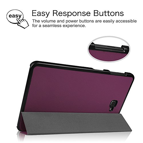 Fintie Samsung Galaxy Tab A 10.1 Hülle – Ultra Schlank Superleicht Ständer Smart Shell Case Cover Schutzhülle Etui Tasche mit Auto Schlaf / Wach Funktion für Samsung Galaxy Tab A 10,1 Zoll T580N / T585N Tablet (2016 Version), Lila - 8