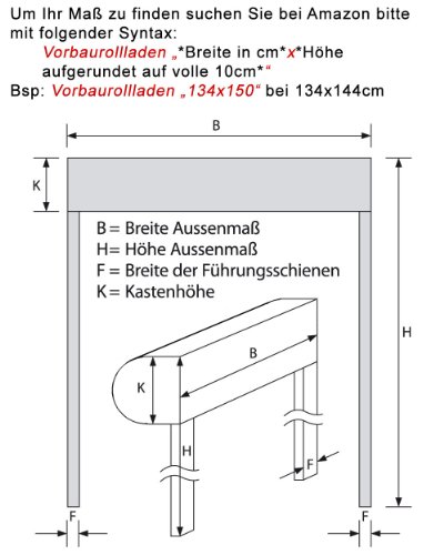 Vorbaurollladen Typ Loop, 39mm Aluminium-Lamelle 145x140cm mit Gurtwickler, Bedienseite: Links, (weiß (ähnlich RAL 9010)) als Maßanfertigung - 3