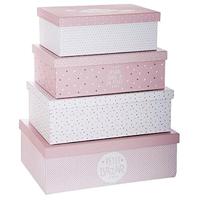 Atmosphera - Lot de 4 boîte de Rangement Douceur