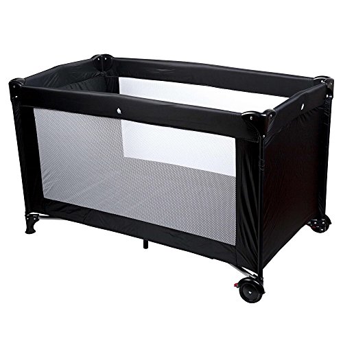 Safetots Sleep and Go Travel Cot Black