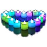 Lot 12 Bougies LED Étanches Submersibles - Lumières Thé Eau Bleu Pile CR2032