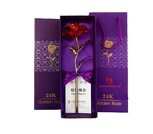 International Gift Valentine Gift Red Rose 25 Cm With Beautiful Gift Box And Carry Bag