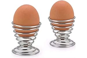 Hilai Lot de 6 coquetiers en spirale Chromé